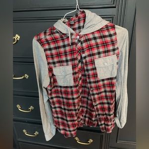 Hooded Fall Button-Up